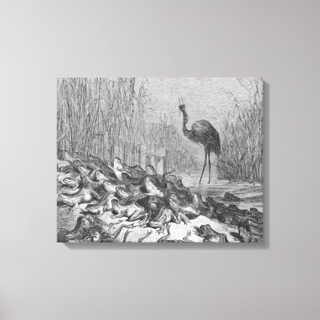 The frogs asking for a king, canvas print (Front)