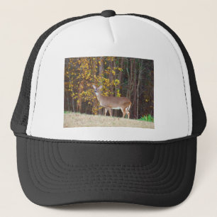 The Front of Yellow Autumn Tree Trucker Hat