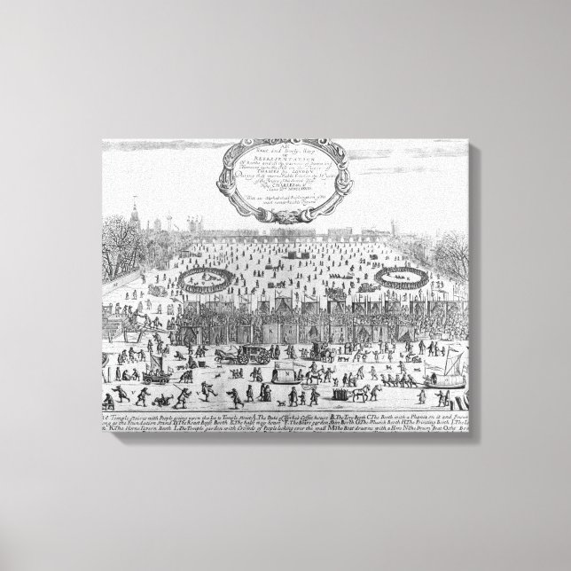 The Frost Fair of the winter of Thames Canvas Print (Front)