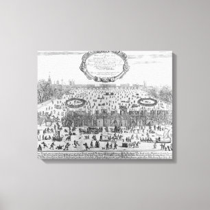 The Frost Fair of the winter of Thames Canvas Print