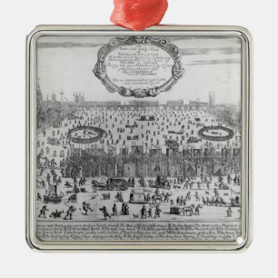 The Frost Fair of the winter of Thames Metal Tree Decoration