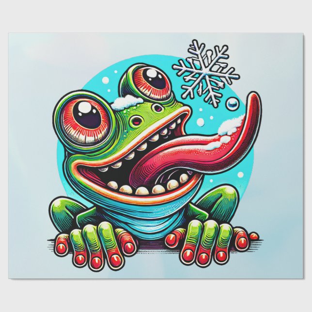 The Frosty Frog Wrapping Paper (Flat)