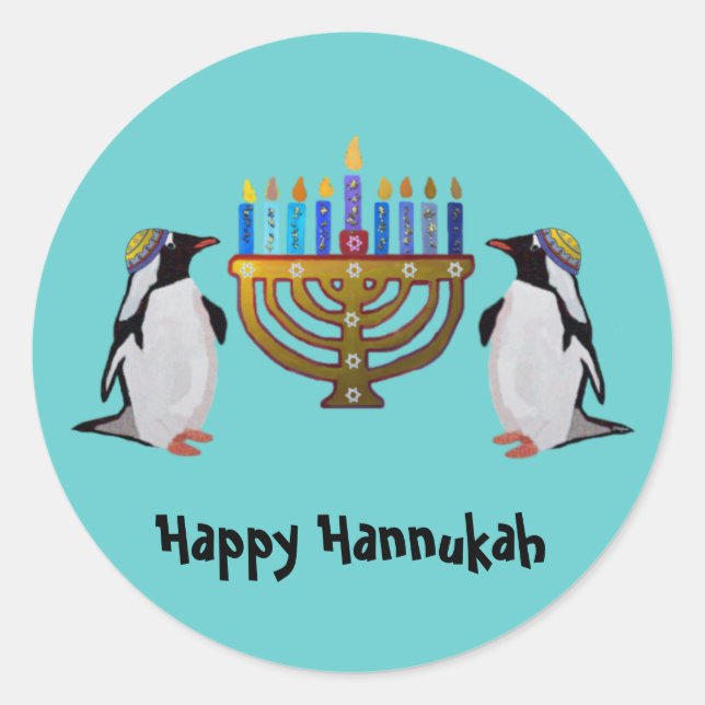 The Frozen Chosen Hannukah Classic Round Sticker (Front)