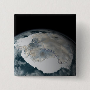 The frozen continent of Antarctica 15 Cm Square Badge
