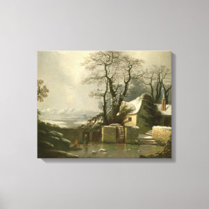 The Frozen Mill Race Canvas Print