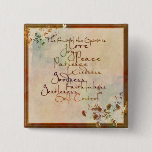 The Fruit of the Spirit 15 Cm Square Badge