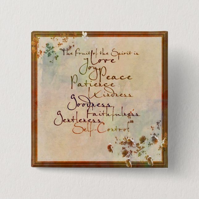 The Fruit of the Spirit 15 Cm Square Badge (Front)