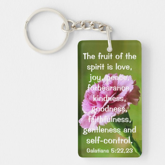 The fruit of the Spirit bible verse Key Ring (Front)