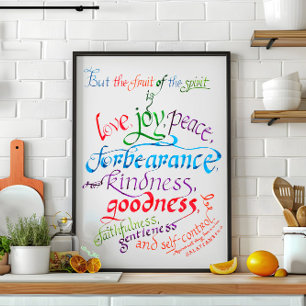 The Fruit of the Spirit Bible Verse Poster