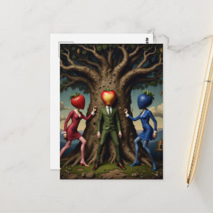The Fruit People Surreal Art Postcard
