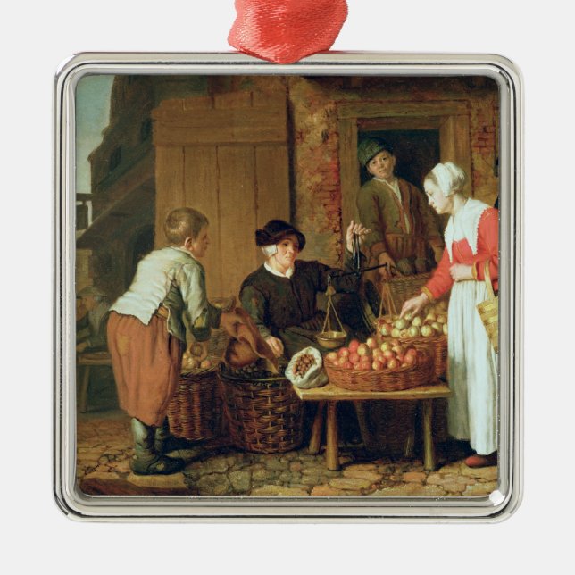 The Fruit Seller Metal Tree Decoration (Front)