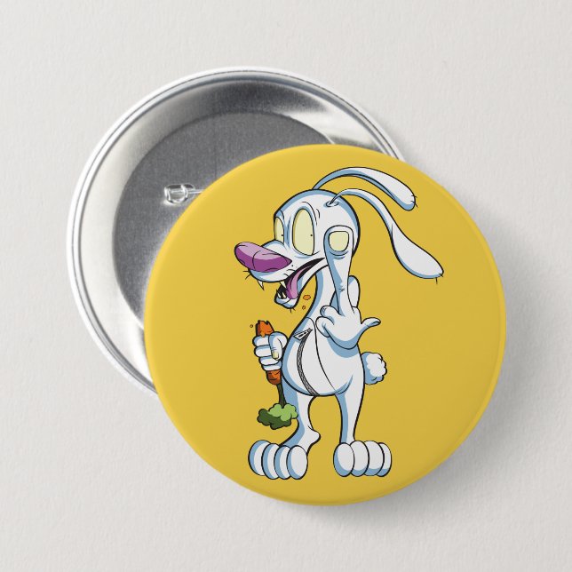 THE FU BUNNY_2 7.5 CM ROUND BADGE (Front & Back)