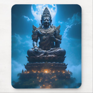 The Full Moon Light of the Buddha Mouse Pad