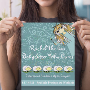 The Fun BabySitter Who Cares Flyer