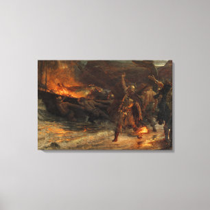 The Funeral of a Viking Frank Dicksee 1893 Canvas Print