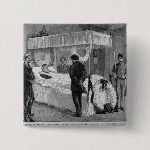 The Funeral of Garibaldi at Caprera 15 Cm Square Badge