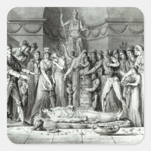 The Funeral of Jean Paul Marat Square Sticker
