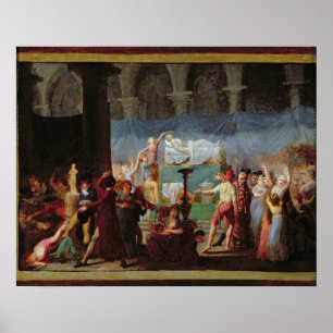 The Funeral of Marat in the Ancient Church Poster