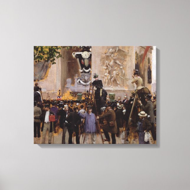 The Funeral of Victor Hugo Canvas Print (Front)
