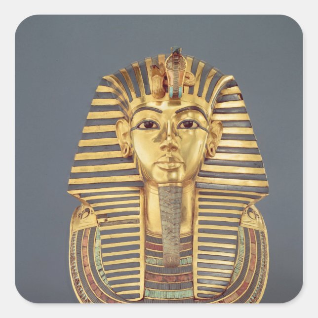 The funerary mask of Tutankhamun Square Sticker (Front)