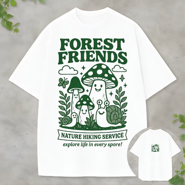 The FunGuys Mushroom Cartoon Forest Adventure Duo T-Shirt (Creator Uploaded)