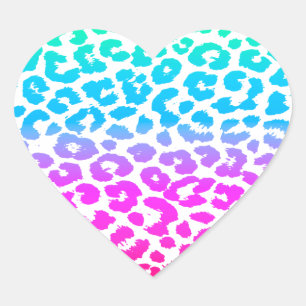 The Funky Leopard Heart Sticker