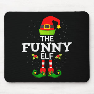 The Funny Elf Christmas Family Matching Pajama  Mouse Pad