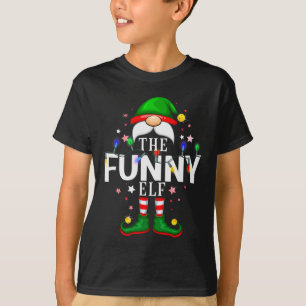 The Funny Elf Christmas Family Pajama Party  T-Shirt