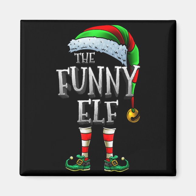 The Funny Elf Shirt Matching Family Funny Christma Magnet (Front)