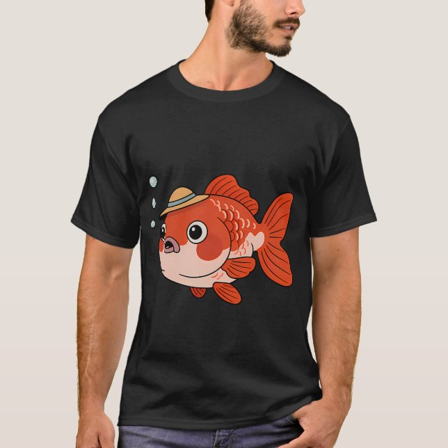 The funny fish with the hat T-Shirt (Front)