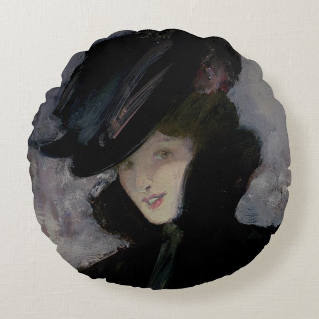 The Fur Coat Round Cushion (Front)