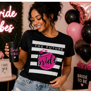 The Future Bride White Glam Bachelorette  Tri-Blend Shirt