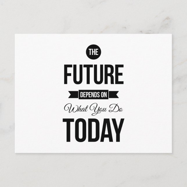 The Future Inspirational Quotes White Postcard (Front)