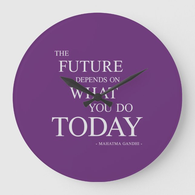 The Future Inspiring Quotes Clock Decor (Front)