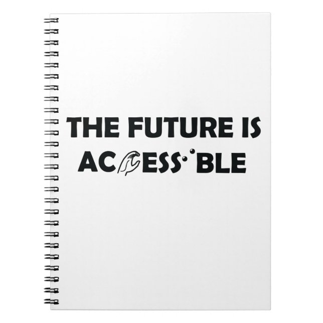 The Future Is Accessible ASL Sign Language Braille Notebook (Front)