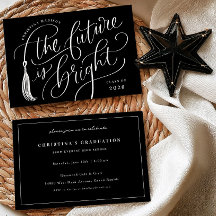 The Future is Bright Graduation Invitation Card