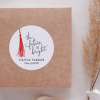 The Future Is Bright Graduation Red Tassel