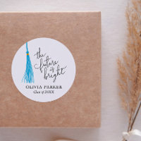 The Future Is Bright Graduation Sky Blue Tassel