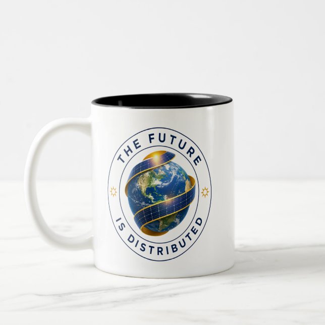 The Future Is Distributed Two-Tone Coffee Mug (Left)
