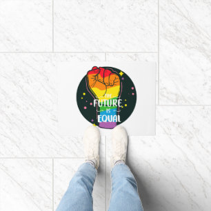 The Future Is Equal Raised Fist Doormat
