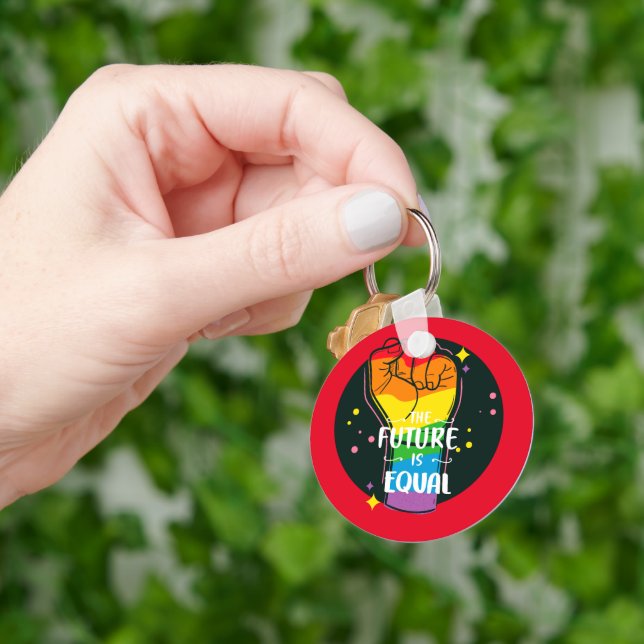 The Future Is Equal Raised Fist Key Ring (Hand)