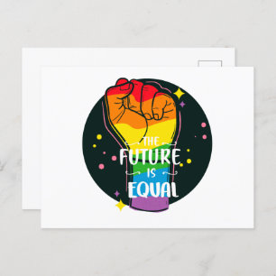 The Future Is Equal Raised Fist Postcard