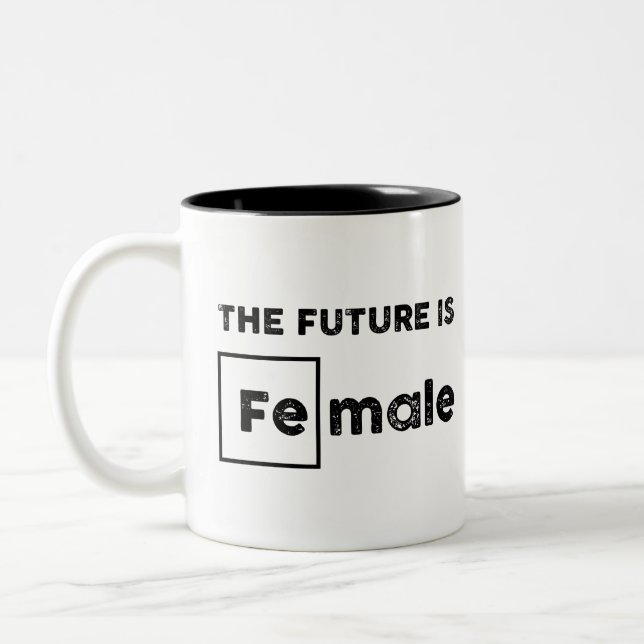 The Future is Female | Fe Chemical Symbol Mug (Left)
