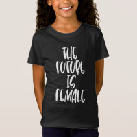 The Future is Female kids' t-shirt white font