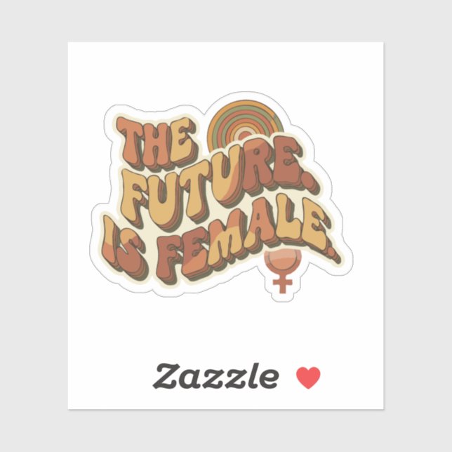 The Future is Female Retro 70s Feminist Typography (Sheet)