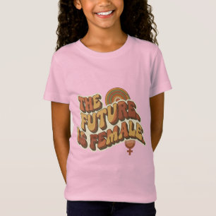 The Future is Female Retro 70s Feminist Typography T-Shirt