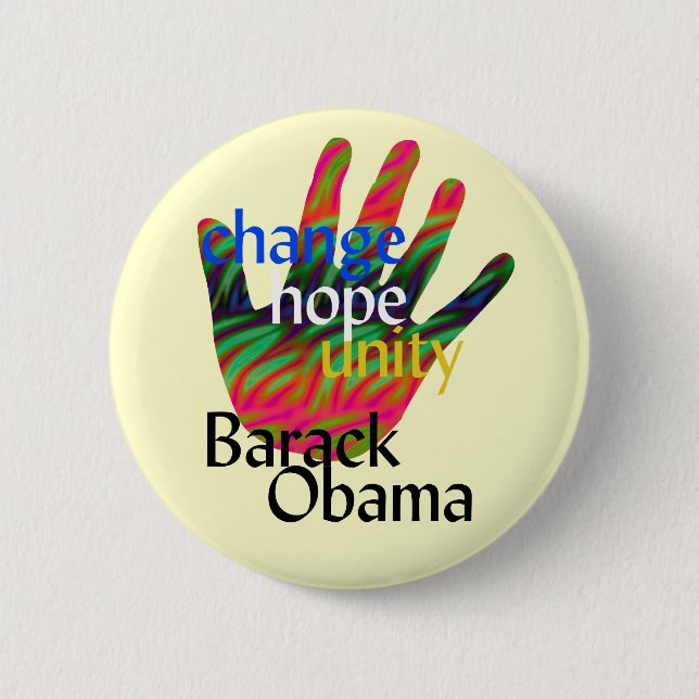 THE FUTURE IS  IN GOOD HANDS 6 CM ROUND BADGE (Front)