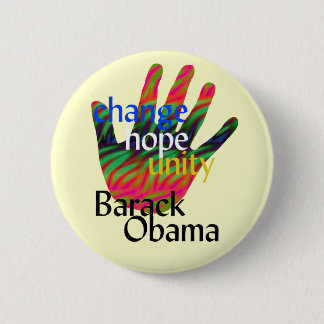 THE FUTURE IS IN GOOD HANDS 6 CM ROUND BADGE