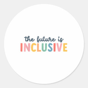 The Future Is Inclusive Halloween Pyjamas For Fami Classic Round Sticker
