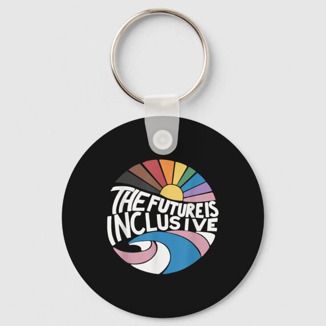 The Future Is Inclusive Lgbt Gay Rights Pride _2  Key Ring (Front)